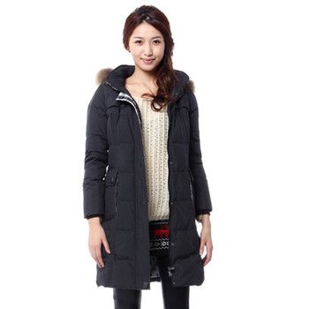 雅鹿女士长款羽绒服F119290 黑色309元(满500-50)_京